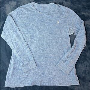 👕POLO by Ralph Lauren Light Blue Long Sleeve Tee Men’s Size Large, Fitted 👕